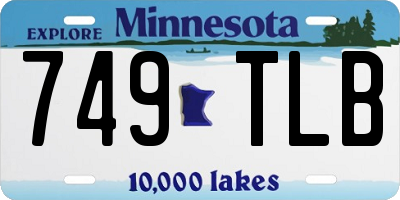 MN license plate 749TLB