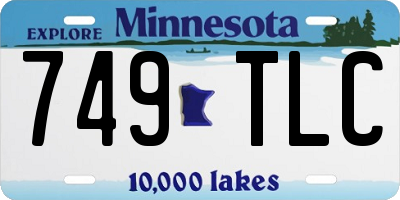 MN license plate 749TLC