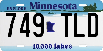 MN license plate 749TLD