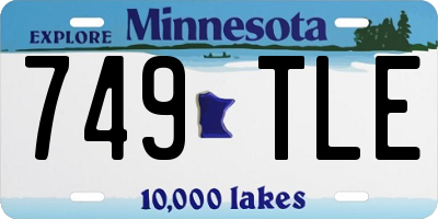 MN license plate 749TLE