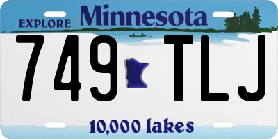 MN license plate 749TLJ