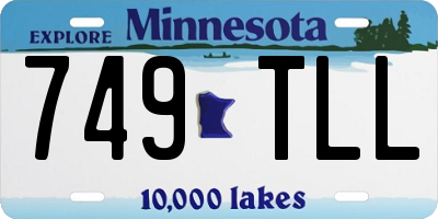 MN license plate 749TLL