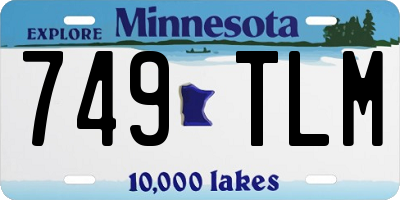 MN license plate 749TLM