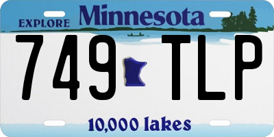 MN license plate 749TLP