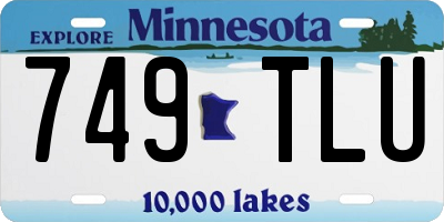 MN license plate 749TLU