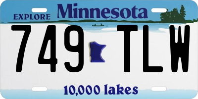 MN license plate 749TLW