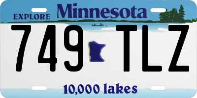 MN license plate 749TLZ