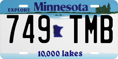 MN license plate 749TMB