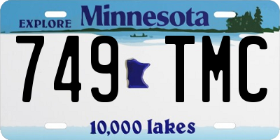 MN license plate 749TMC