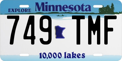 MN license plate 749TMF