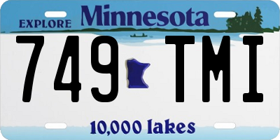 MN license plate 749TMI