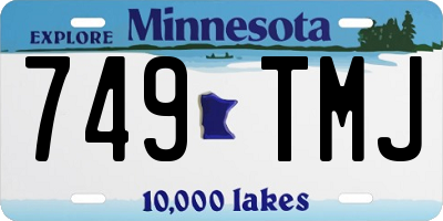 MN license plate 749TMJ