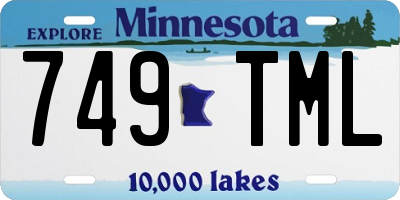 MN license plate 749TML
