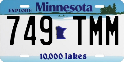MN license plate 749TMM