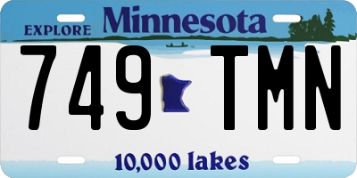 MN license plate 749TMN