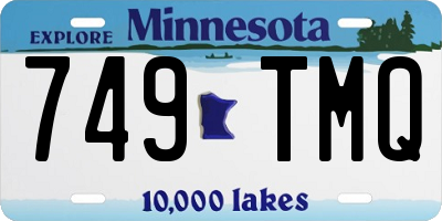MN license plate 749TMQ