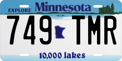 MN license plate 749TMR