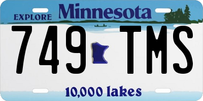 MN license plate 749TMS