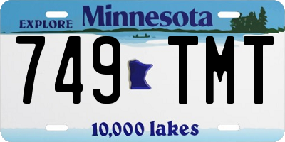 MN license plate 749TMT