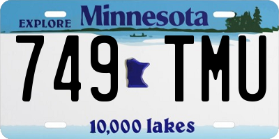 MN license plate 749TMU