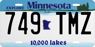 MN license plate 749TMZ