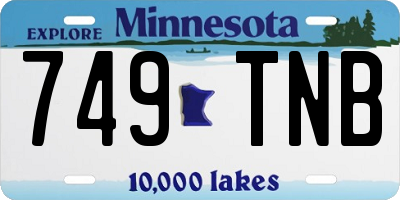 MN license plate 749TNB