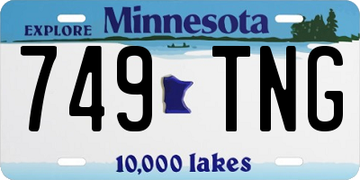 MN license plate 749TNG
