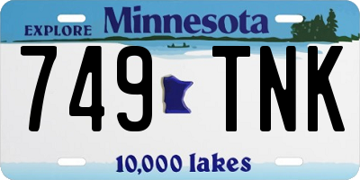 MN license plate 749TNK