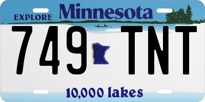MN license plate 749TNT