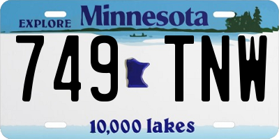 MN license plate 749TNW