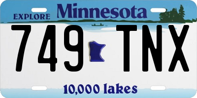 MN license plate 749TNX