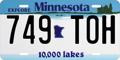 MN license plate 749TOH