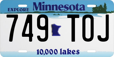 MN license plate 749TOJ