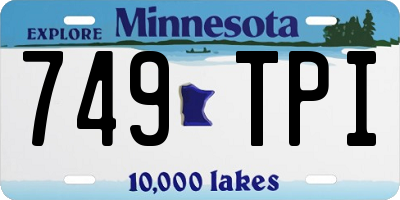 MN license plate 749TPI