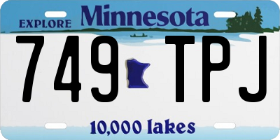 MN license plate 749TPJ