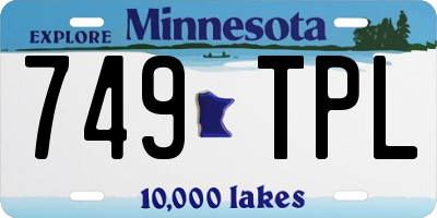 MN license plate 749TPL