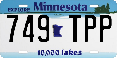 MN license plate 749TPP