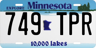 MN license plate 749TPR