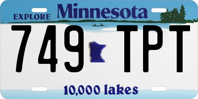 MN license plate 749TPT