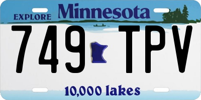 MN license plate 749TPV