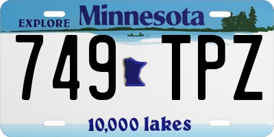 MN license plate 749TPZ