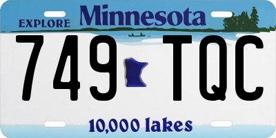 MN license plate 749TQC