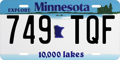MN license plate 749TQF