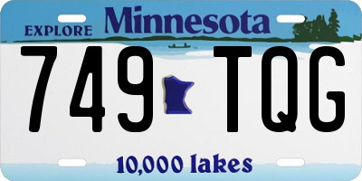 MN license plate 749TQG