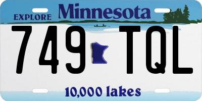 MN license plate 749TQL
