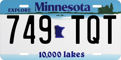 MN license plate 749TQT