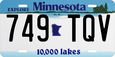 MN license plate 749TQV