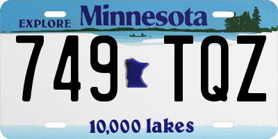 MN license plate 749TQZ