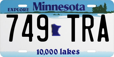 MN license plate 749TRA