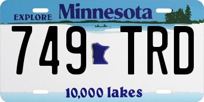 MN license plate 749TRD